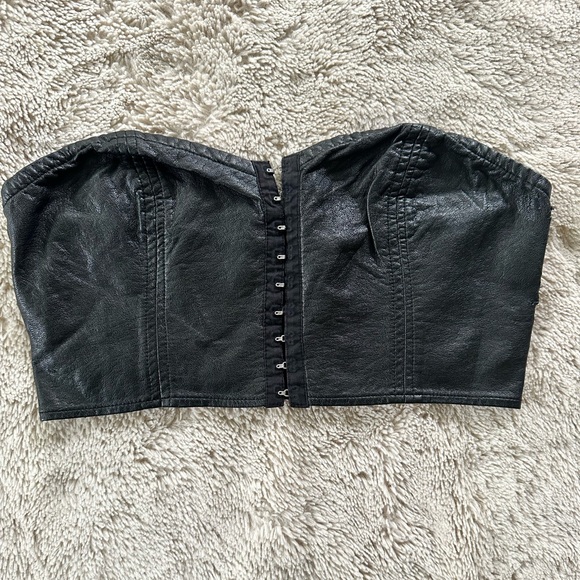 Sparkle & Fade Other - Sparkle & Fade Faux Leather Bralette